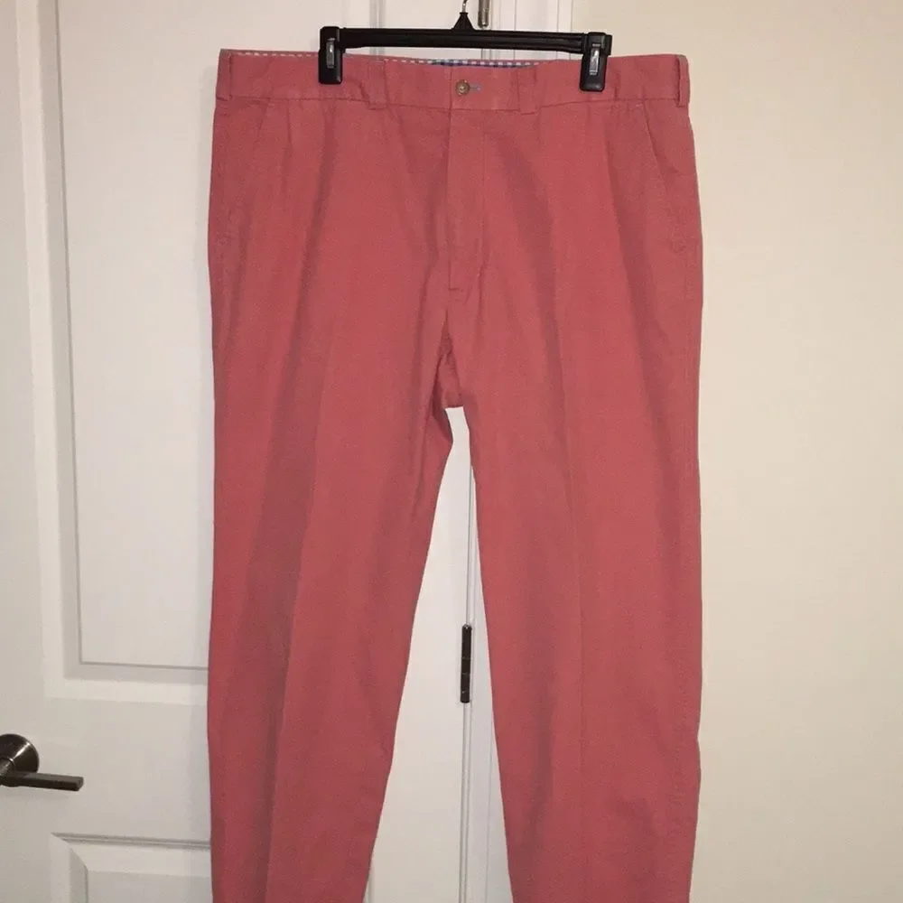 J McLaughlin 5 pocket Flat Pink Chino Casual Trousers Golf Pants 38 x 28 Short